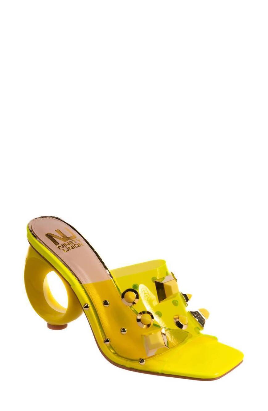 NEW NINETY UNION women's vegas heel sandals in lime